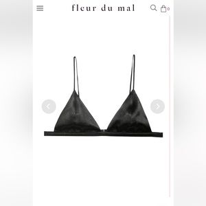 Fleur Du Mal Luxe Triangle Bra—Silk